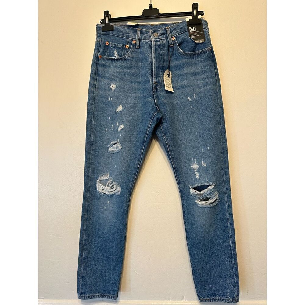 Levis 501 Original High Rise Skinny jeans Sz 27 NWT